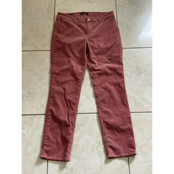 Talbots Flawless Five Pocket Straight Coral Pink Jeans Size 10 - Picture 1 of 7